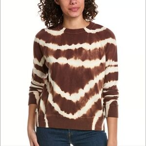 Minnie Rose Brown and Cream Tie-Dye Top